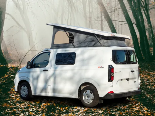 Aufstelldach Ford Transit Custom V710 L1 - Vorne hoch - Standard-Zeltbalg - Normal - Weiß