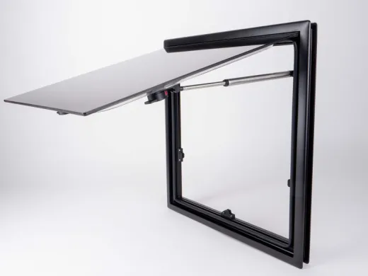 Ausstellfenster getönt, Alu.Rahmen, Außen flach, mit Lock-Funktion