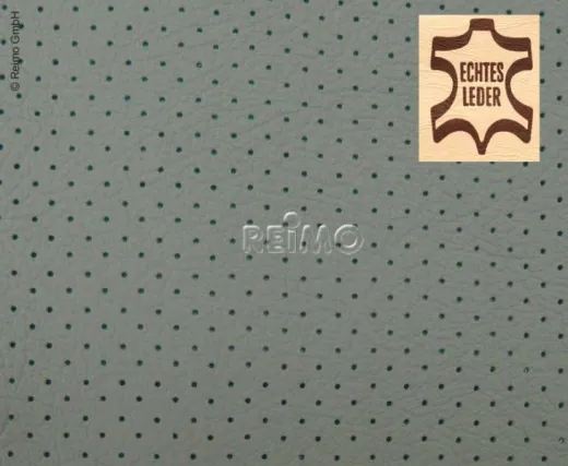 Automobil-Leder grau perforiert, ganze Haut, Preis pro m²