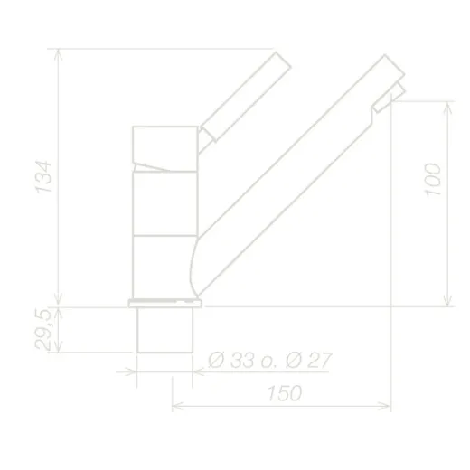Badarmatur TREND E 360° drehbar, Anschluss UniQuick 12mm