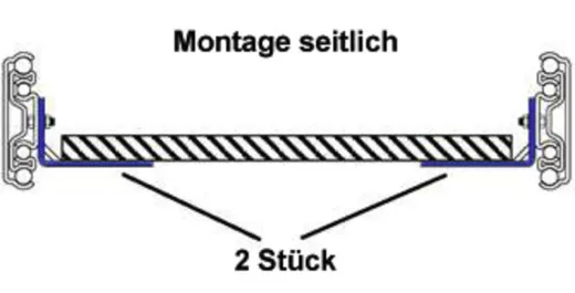 Befestigung für Vollauszug - L-Winkel - 2er Set