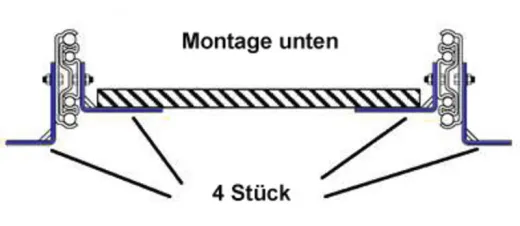 Befestigung für Vollauszug - L-Winkel - 2er Set