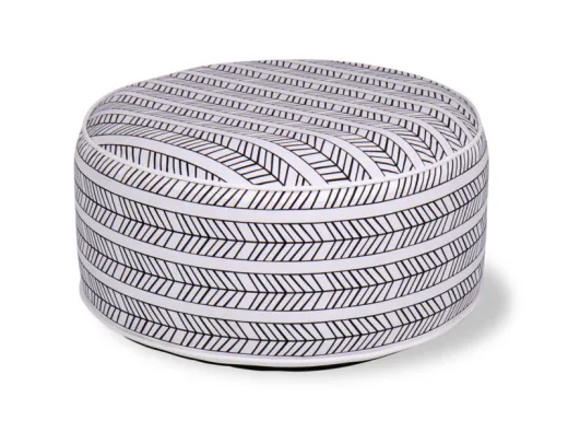 Bequemes aufblasbares Sitzkissen - Weiß/Schwarz