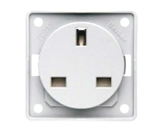 Berker Einbausteckdose 230V hellgrau ohne Rahmen /GBR