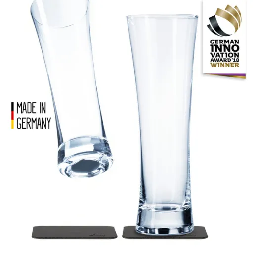 Biergläser Magnet 2er Set, inkl. 2 Magnet-Untersetzer