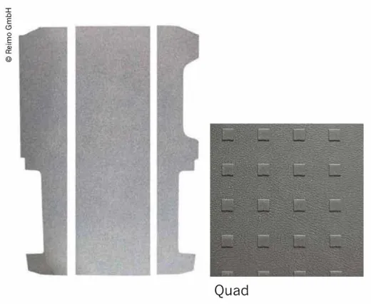 Bodenplatte T5 kR Kombi, 3-teilig, 826mm, 1.&5., Quad
