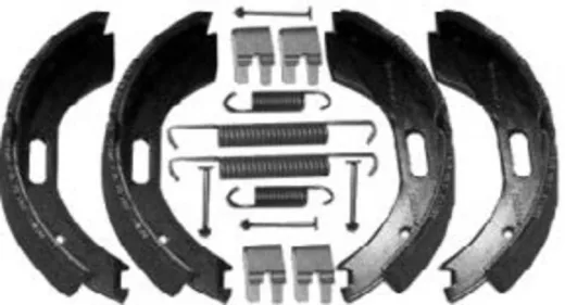 Bremsbacken- Set inkl. Flanschmutter - BPW S2005-7RASK