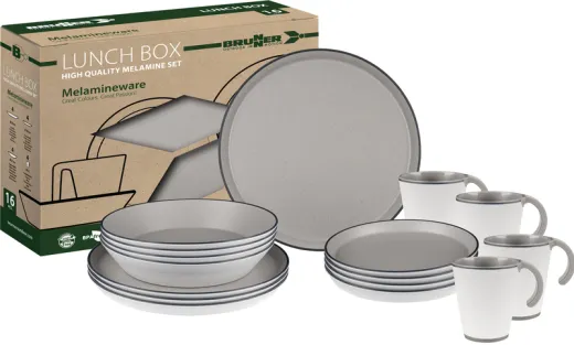 Brunner Melamin Geschirr-Set ICONIC COMPACK 16-tlg, für 4 Pers.
