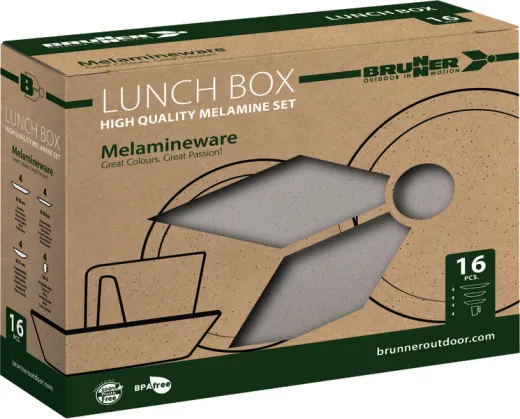 Brunner Melamin Geschirr-Set ICONIC COMPACK 16-tlg, für 4 Pers.