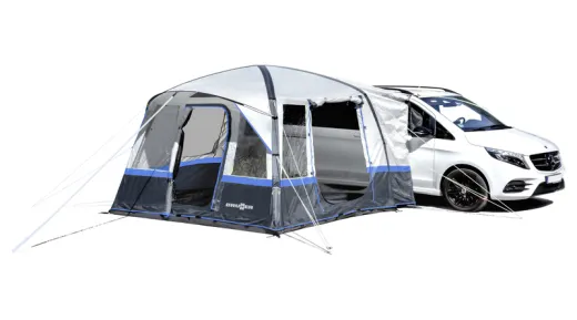 Busvorzelt mit Kuppeldach