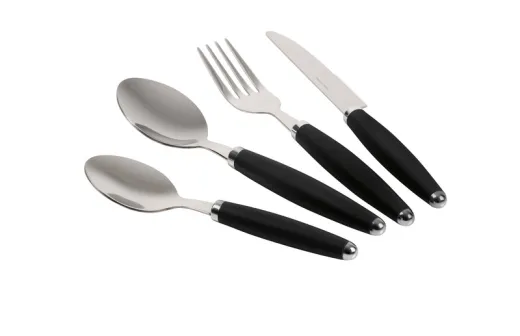 CAMM4 Campingbesteck für 6 Personen, anthrazit, 24-tlg.- MIDNIGHT