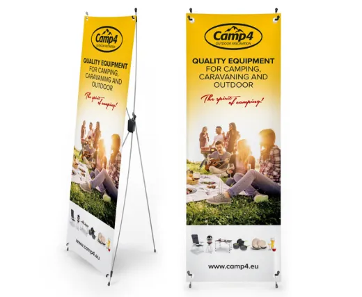 Camp4 X-Banner, Englisch, Größe: 600x1800mm