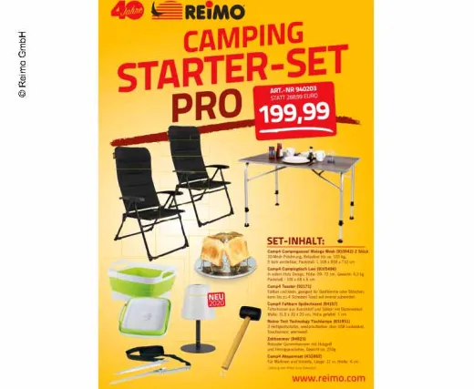 Camping Starter Set Pro für 2 Personen