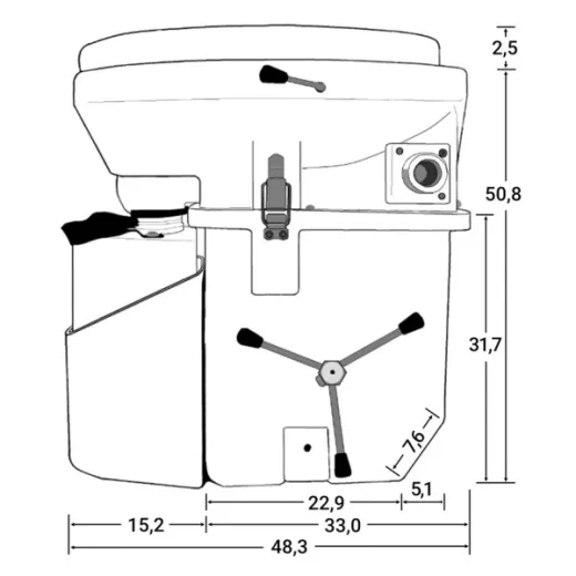 Camping Trenntoilette mit Spider Handle