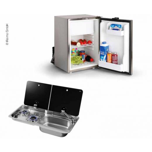 Campingbus-Set 50 KC - Kocher-Spülen-Kombination & Einbaukühlschrank