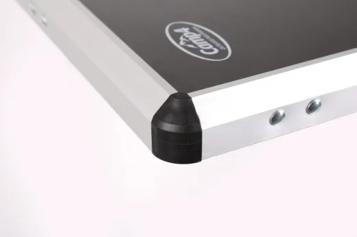 Campingtisch TORE 90x60x70cm, schwarze MDF-Tischplatte, Alu-Gestell