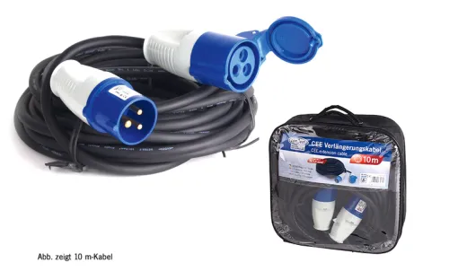 Carbest CEE-Verlängerungskabel 10m H07RN-F 3G2,5 mit CEE-Stecker + CEE-Kupplung