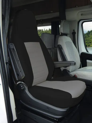 Carbest Integral Schonbezug für Fiat Ducato/VW T6.1 California, Schwarz / Grau