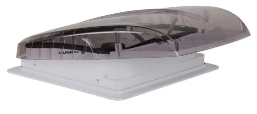 Carbest VanVent Dachventilator 40x40cm mit Verdunkelung, Rauchglas