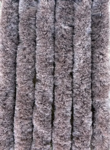 Chenille-Flauschvorhänge - Für Vorzelt- und Balkontüren (B 100 x H 200 cm) - Braun