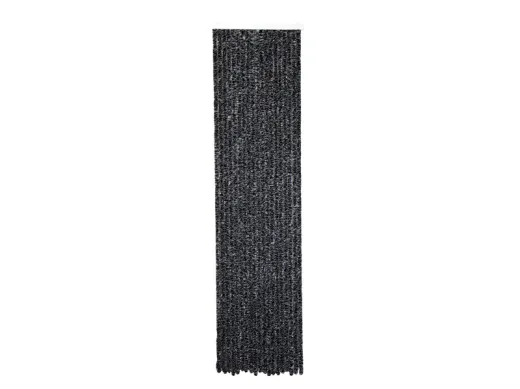 Chenille-Flauschvorhang - 56 x 185 cm - Schwarz / Grau