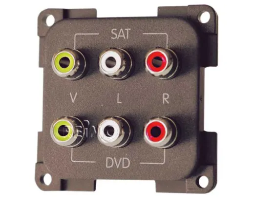 Cinch AV- & Audiomodul braun