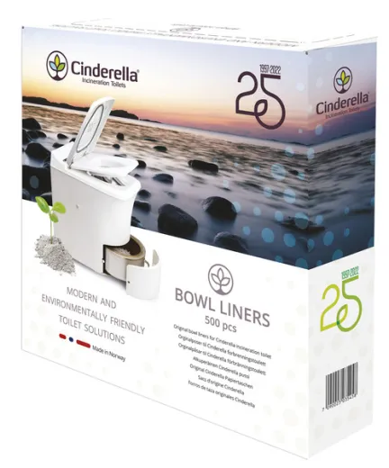 Cinderella Original-Toiletteneinlagen wurden speziell für die Cinderella Verbrennungstoiletten entwickelt