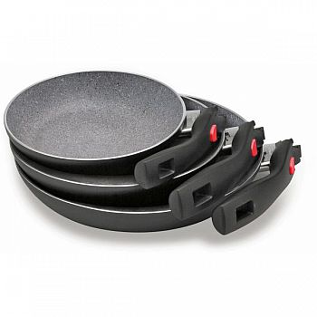 Granitium-Pfanne Click+Cook, Ø20cm, abklappbare Griffe
