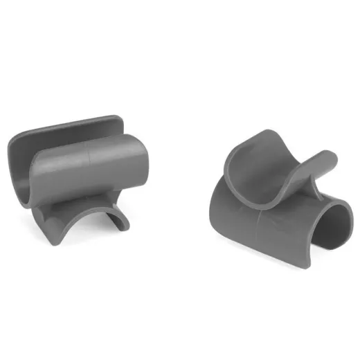 Clips für Fußauflage - grau, 4 Stück