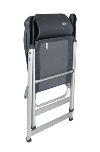 Crespo Campingstuhl AL-237, dunkelgrau, verschiebbare Kopfstütze