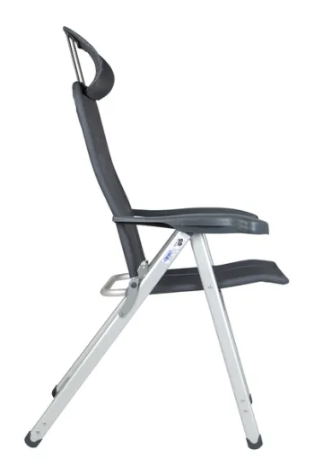 Crespo Campingstuhl AL-237, dunkelgrau, verschiebbare Kopfstütze