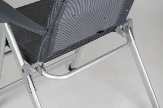 Crespo Campingstuhl AL-237, dunkelgrau, verschiebbare Kopfstütze