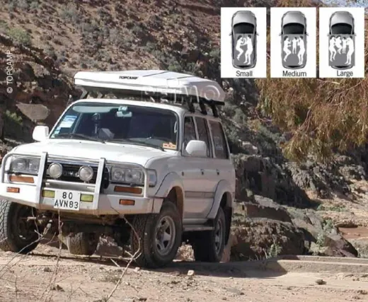 Dachzelt TopCamp Medium-XL für PKW, Bus und Van