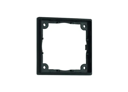 Distanzrahmen 1-fach. Flach, 3mm Aufbauhöhe. Schiefergrau. SB-verpackt