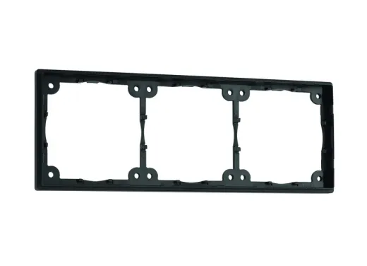Distanzrahmen 3-fach SB-verpackt. Flach, 3mm Aufbauhöhe. Schiefergrau