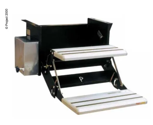 Doppeltrittstufe 12V 53cm Motor links