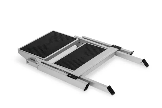 Doppeltrittstufe,T54xB50,5xH38,5cm,150kg, Alumi,gekl.7,2x50,5x74,5cm