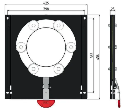 Drehkonsole - Für Volkswagen T5/T6/T6.1 - Für Originalsitz 2003-2024 - Fahrer-/Beifahreseite