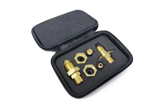 DREHMEISTER Gas Flaschen Adapter Set EU inkl. Etui - Gas-Entnahme (6-teilig)