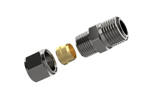 DREHMEISTER Schneidringverschraubung gerade - 1/4' Gewinde auf 8 mm Rohrverschraubung