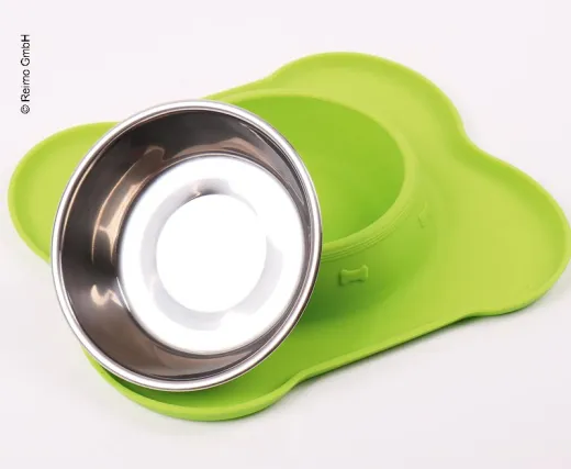 Edelstahl-Hundenapf Frida mit Silikonunterlage