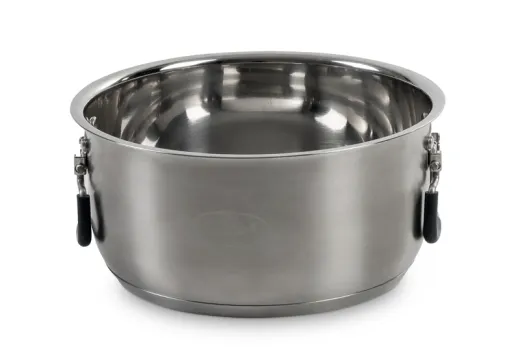 Edelstahl Topfset ASTI 5-tlg.mit Filzunterlage und Tasche