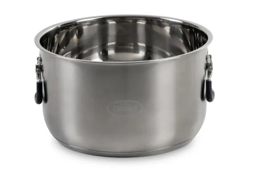 Edelstahl Topfset ASTI 5-tlg.mit Filzunterlage und Tasche