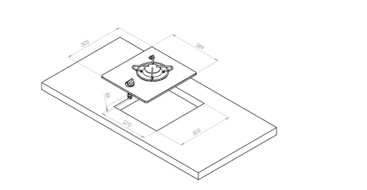 Einbau-Gaskochfeld 1-flammig