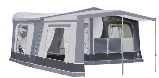 Einfache Befestigung an Vorzelt mittels Kederschiene (im Lieferumfang enthalten)