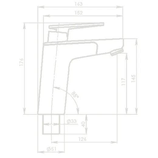 Einhebelmischer Vector E5 mit Keramikkartusche und Schalter (Bad)