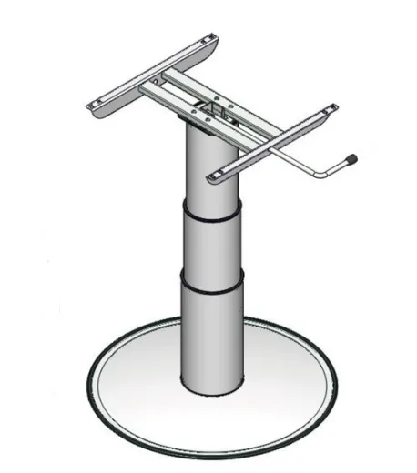 Einsäulen-Hubtisch, Hubhöhe: 320-695mm, graue Teleskophülsen