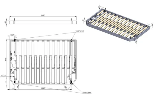 elektrisches Hubbett für Fiat Ducato / Peugeot Boxer / Citroen Jumper >2015 (L2+L3)