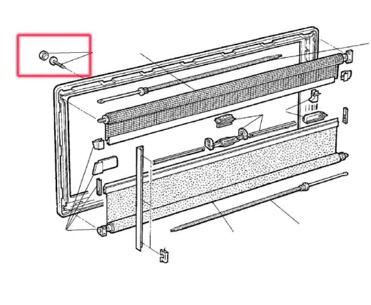 Endkappe für Remis Frontscheibenrollo