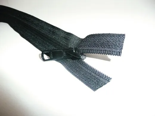 Endlos Reißverschluss als Meterware in schwarz 3,2cm breit
